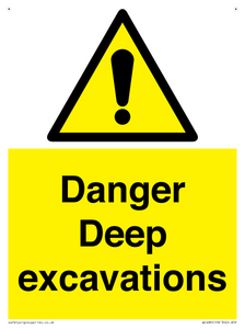 Danger Deep excavations